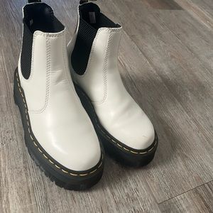LEATHER PLATFORM CHELSEA BOOTS $200.00